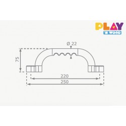 Tour  ZOIA  avec toboggan vert foncé et portique balançoire avec 2 sièges en bois