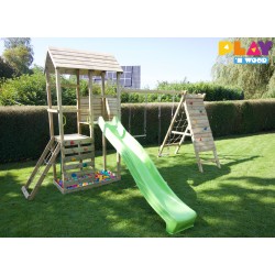 Speeltoren met glijbaan en klimwand Eva