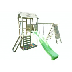 Speeltoren met glijbaan en klimwand Eva
