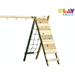Léa speeltoren met zandbak, klimmuur, touwladder en accessoires PROMO PACK