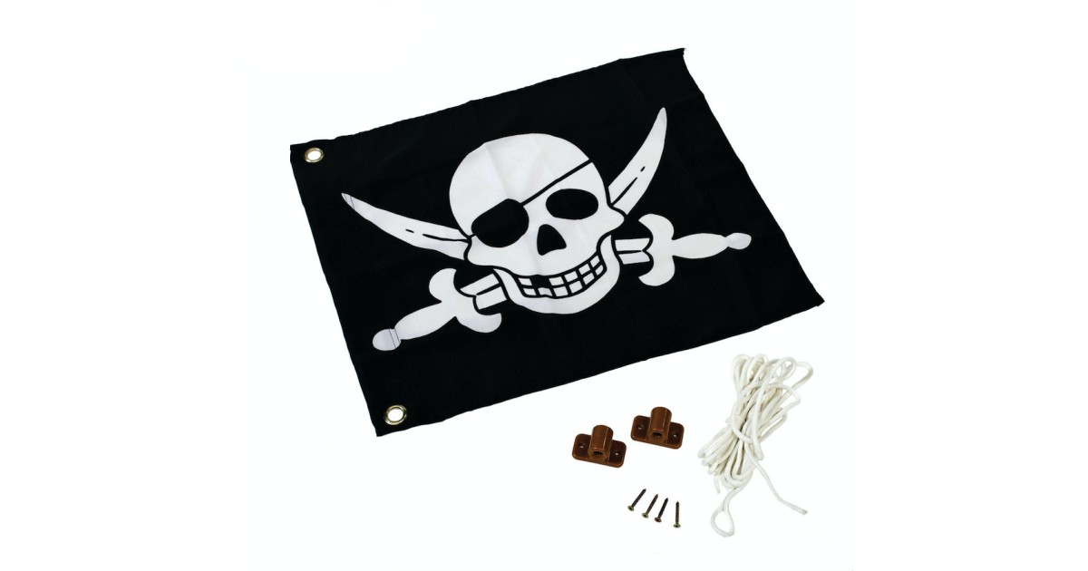 Piratenvlag zwart voor speeltoren