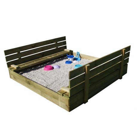 Zandbak 150x150 cm met deksel en baken