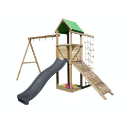 Speeltoren met klimtouw en klimwand Léa