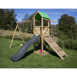 Speeltoren met klimtouw en klimwand Léa