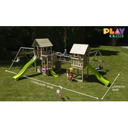 Balançoire PLAYGROUND Blue rabbit  tour et portique