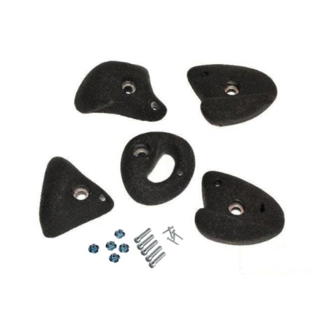 Set de 5 prises d'escalade BLACK