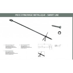 Set : 8 pcs d’ancrage métalliques SMART LINE TETE RONDE