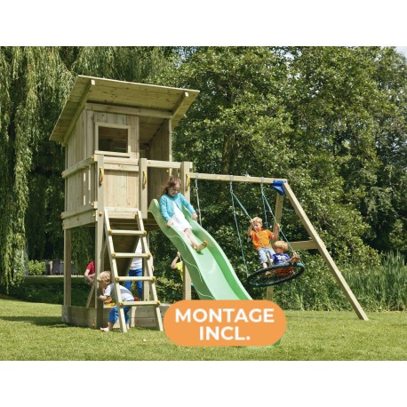 BEACH HUT BLUE RABBIT speeltoren + MONTAGE