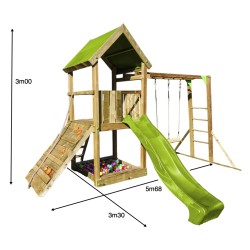 ARBOREA speeltoren MONKEY BAR met glijbaan