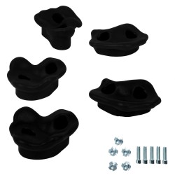 Set de 5 prises d'escalade BLACK