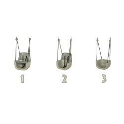 Verstelbare babyschommel in 3 delen  grey - green