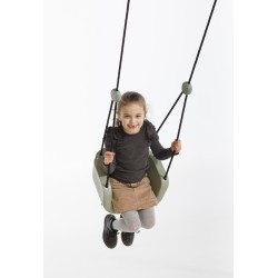 Siège bébé évolutif en 3 parties gris - vert