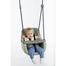 Verstelbare babyschommel in 3 delen  grey - green