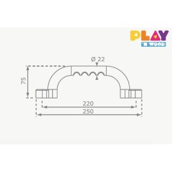 Paar handgrepen in zwart DICE