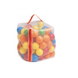 Set van 100 plastic ballenbak ballen multicolor