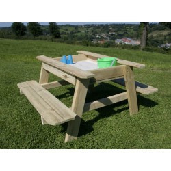 TABLE PIC NIC AVEC BAC SABLE