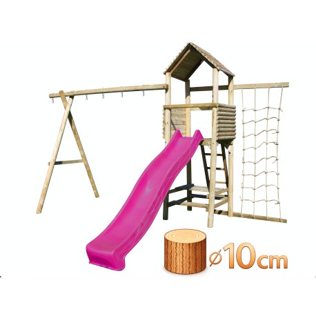 Balançoire Clara + table bancs + kit filet