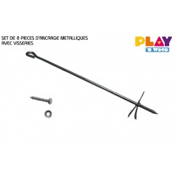 Set : 8 pcs d’ancrage métalliques SMART LINE TETE RONDE